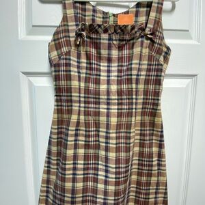 Plaid Sleeveless Dress